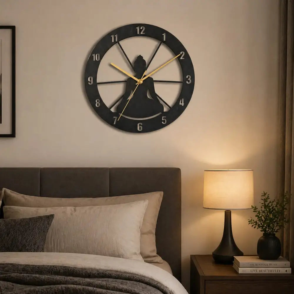 Buddha Steel Wall Clock