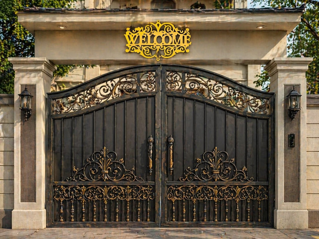 Elegant Metal Welcome Wall Hanging | Stylish Entrance Décor