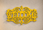 Elegant Metal Welcome Wall Hanging | Stylish Entrance Décor