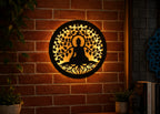 Modern Buddha Tree LED Wall Art