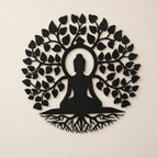 Buddha Tree Metal Wall Art | Meditation Wall Hanging Décor for Home