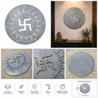 Metal Swastik Wall Hanging | Spiritual Vastu Décor for Home & Temple