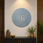 Metal Swastik Wall Hanging | Spiritual Vastu Décor for Home & Temple