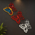 Butterfly on wall with metalic finish