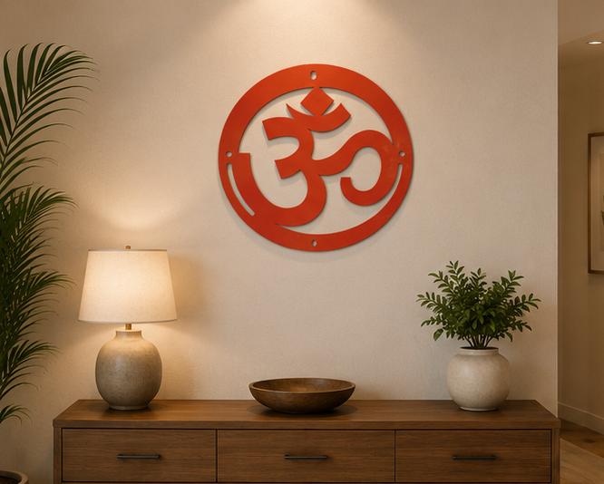 Om Symbol Metal Wall Art