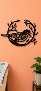Metal Bird Nest Wall Art | Modern Nature Wall Décor