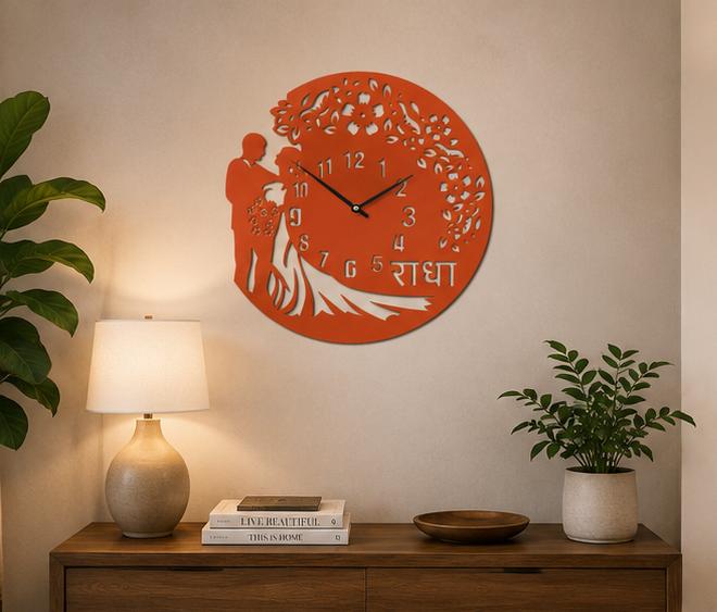 Radha Krishna Designer Wall Clock