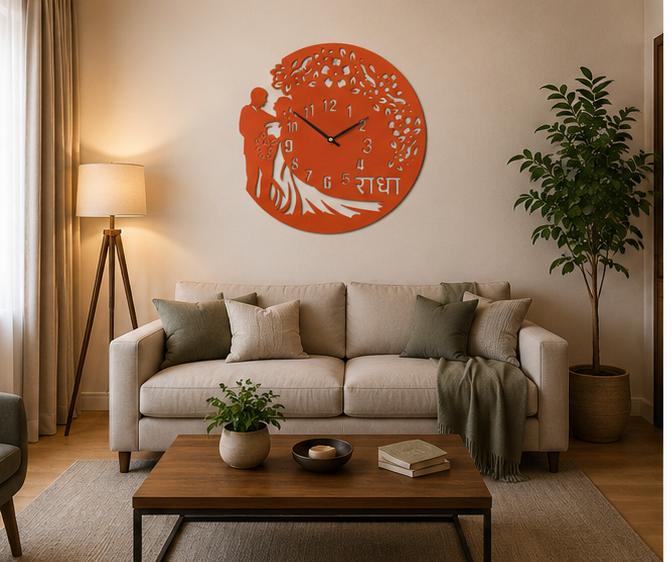 Radha Krishna Designer Wall Clock