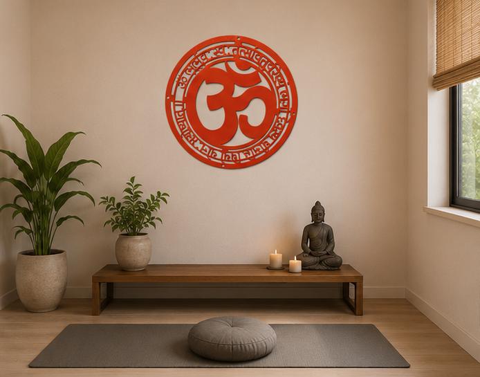 Om Spiritual Metal Wall Decor