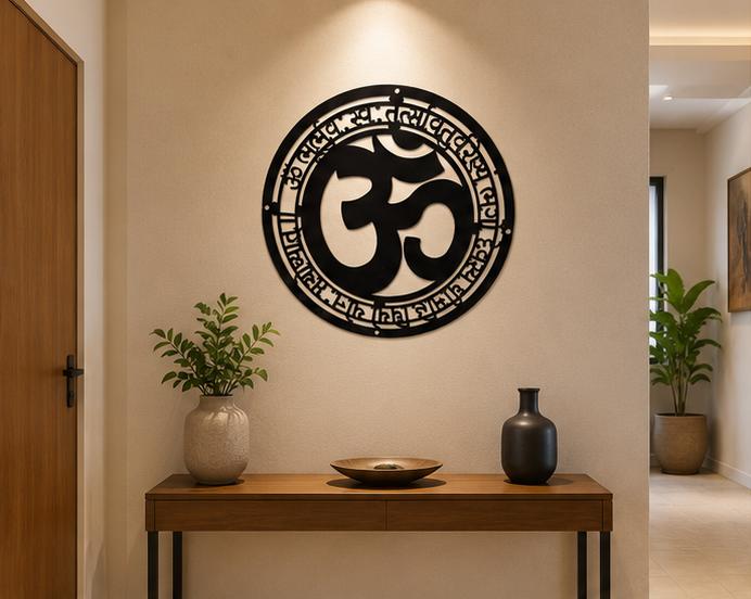 Om Spiritual Metal Wall Decor
