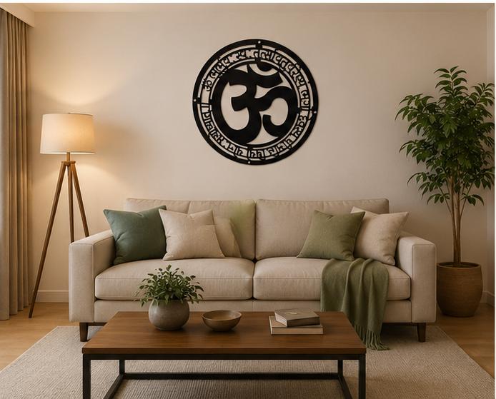 Om Spiritual Metal Wall Decor